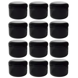 12 Pk Plastic Cosmetic Jars 1.7oz Sample Double Wall Container Pot Cream Lotion