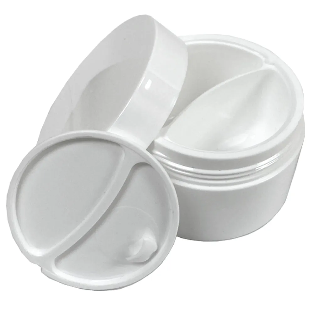 12 White Jars 4 oz Cosmetic Cream Containers Packaging Empty Dome Lids Plastic