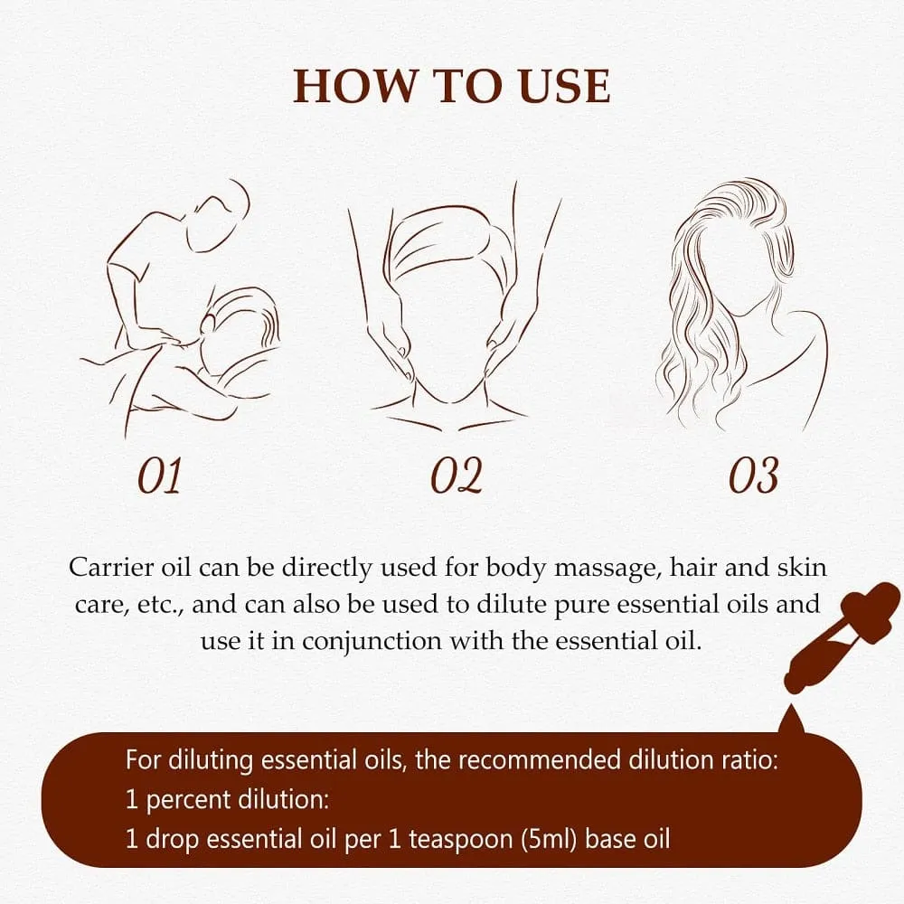 250ml Coconut Oil for Skin Care Massage Base Essential Oils