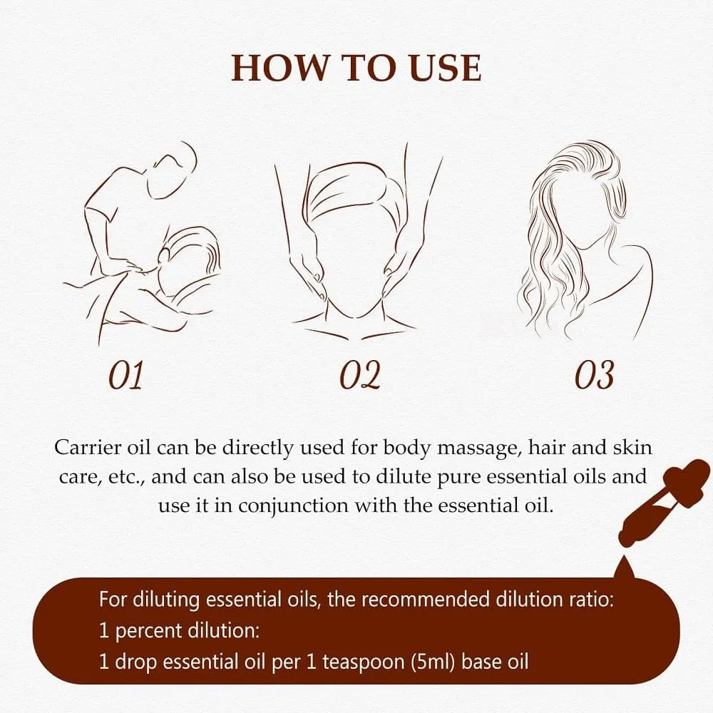 250ml Coconut Oil for Skin Care Massage Base Essential Oils