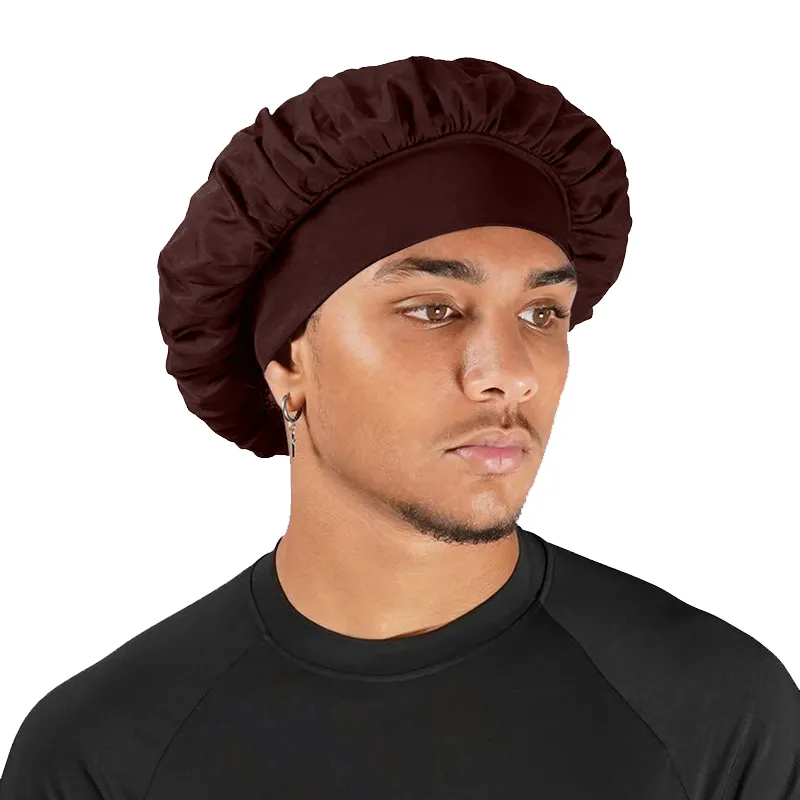 Brown Satin Bonnet
