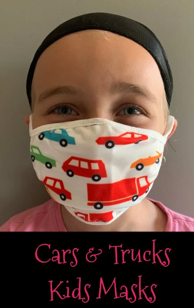 Cars & Trucks Kids Masks