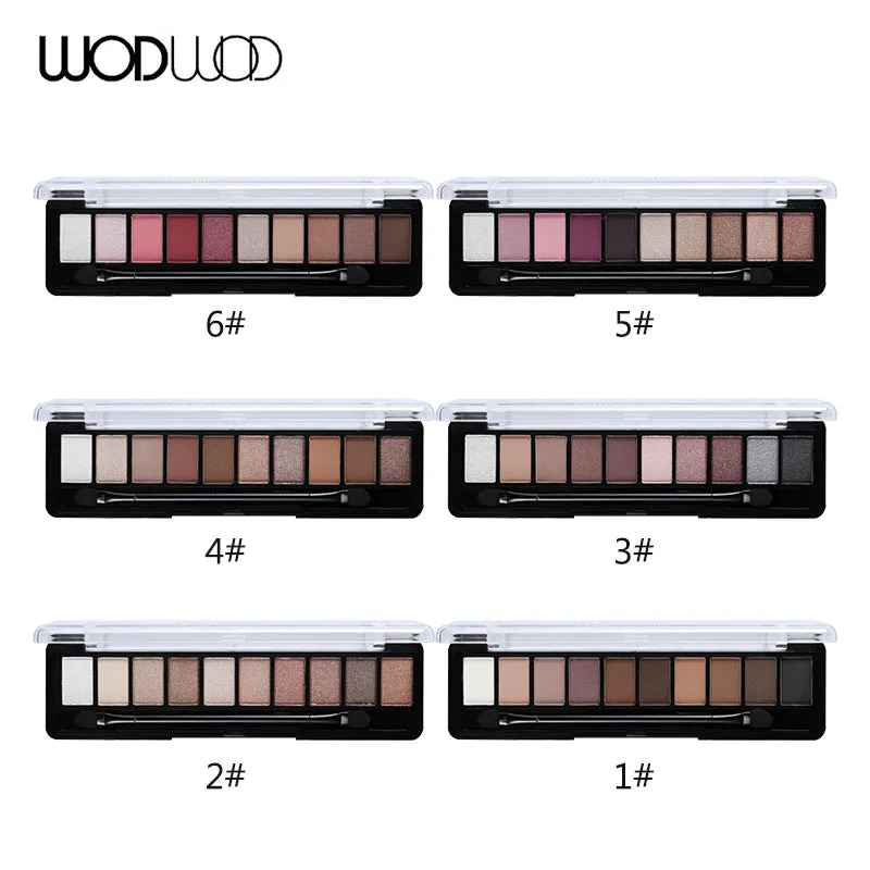 Earth Color 10 Colors Eyeshadow Palette Glitter Matte Silky Pigments Eye Shadow