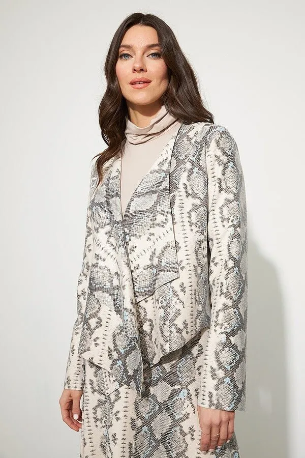 Faux Suede Snakeskin Print Cover-up