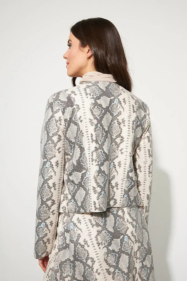 Faux Suede Snakeskin Print Cover-up
