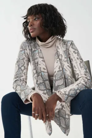 Faux Suede Snakeskin Print Cover-up