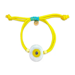 Greek eye bracelet yellow big