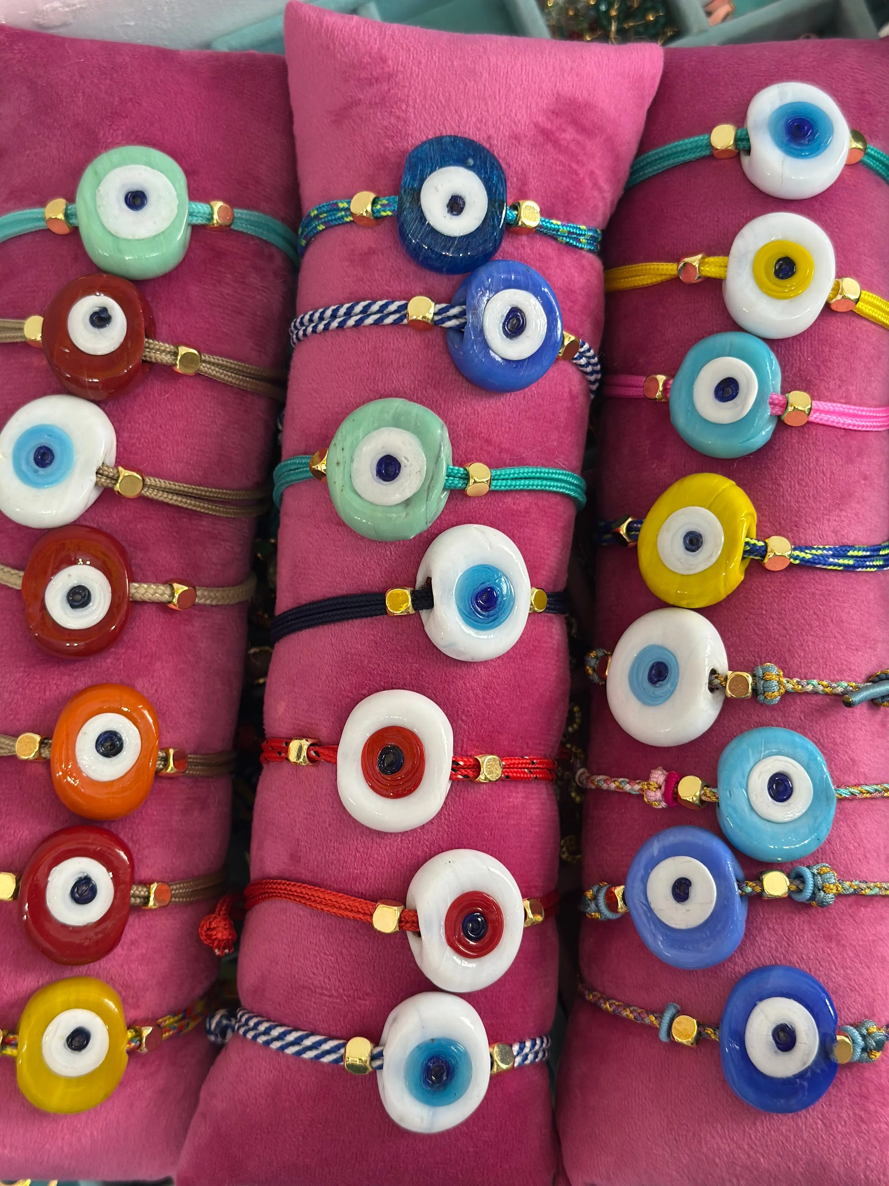 Greek eye bracelet yellow big
