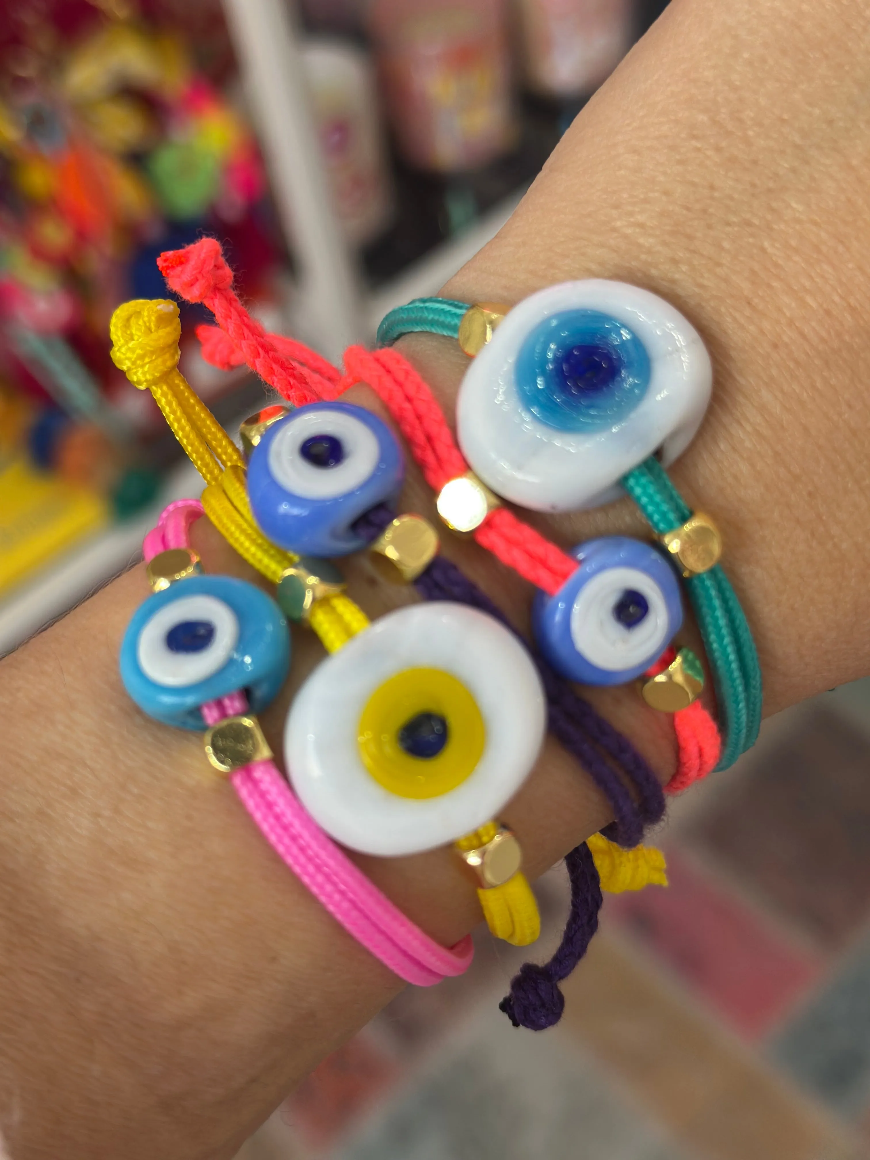 Greek eye bracelet yellow big
