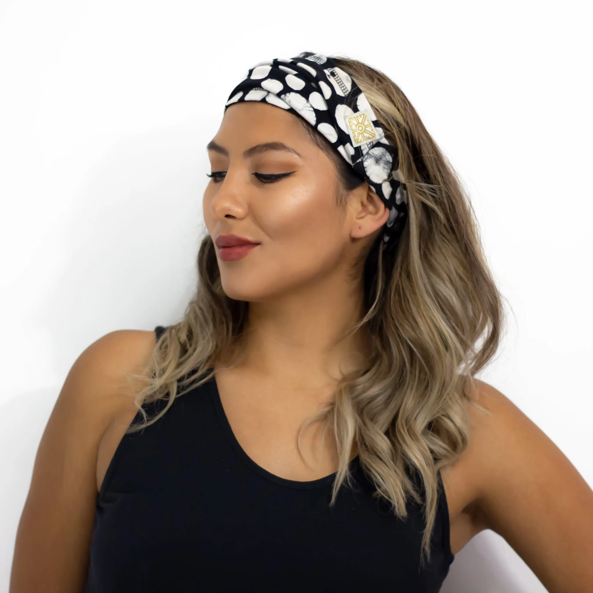 Headband Masks-Convertible- Black and White