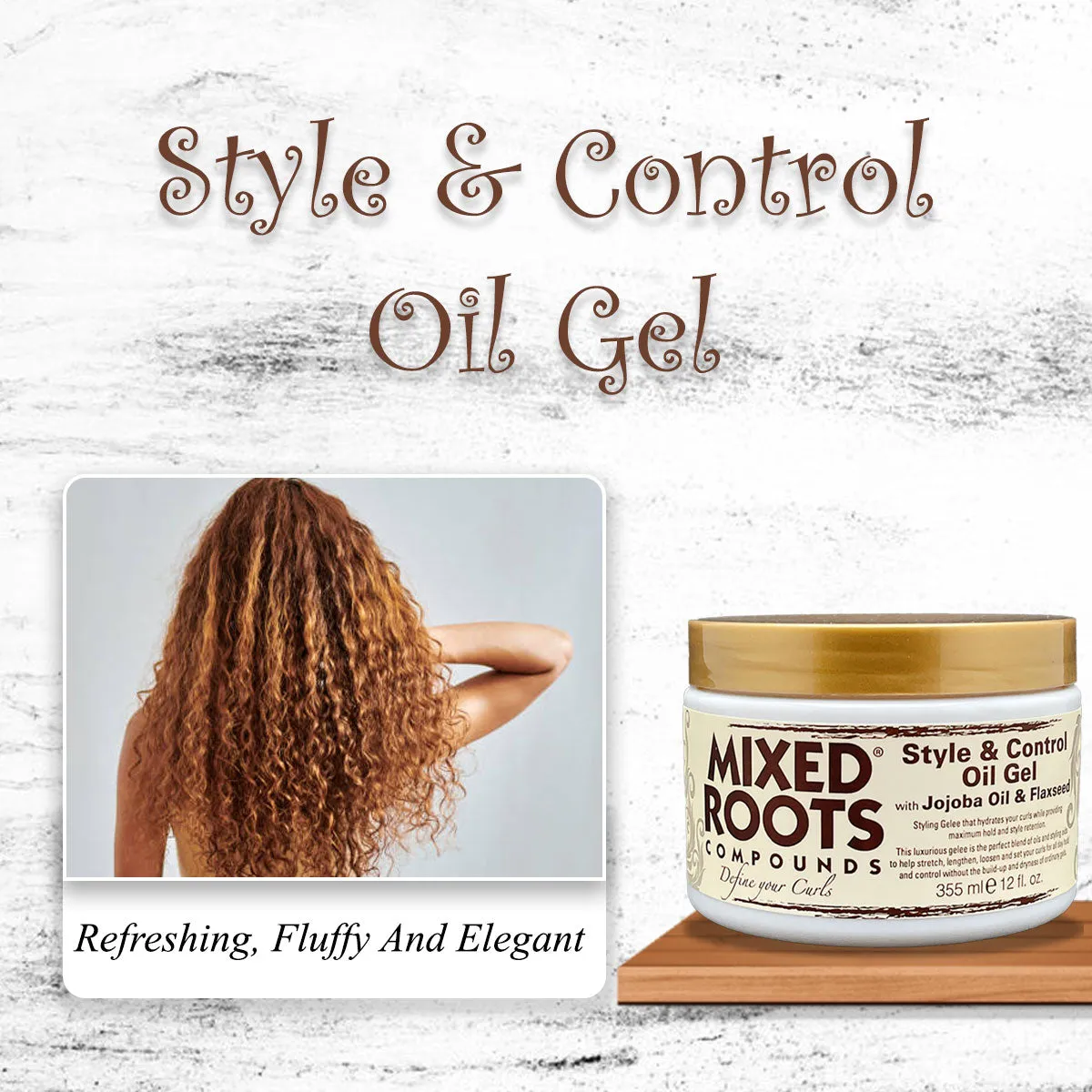 Mixed Roots Compounds Style & Control Oil Gel 355ml With Jojoba And Flaxseed