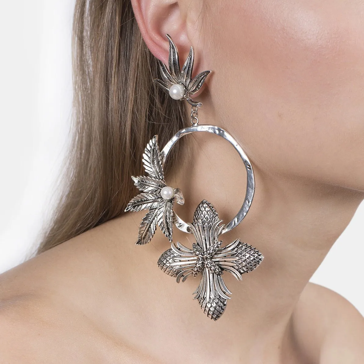 The Aerialist Silver Earrings